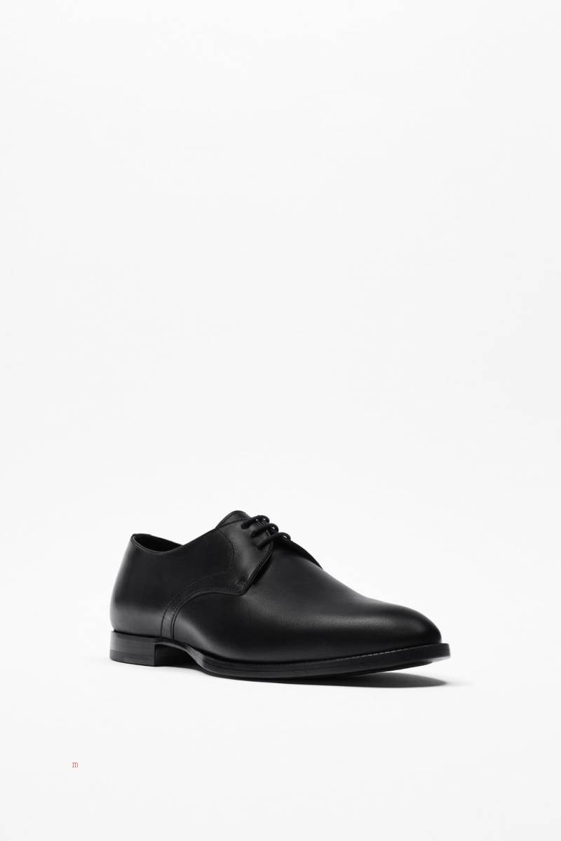 ZARA LEATHER Läderskor Herr Svarta | AJOMV-7450