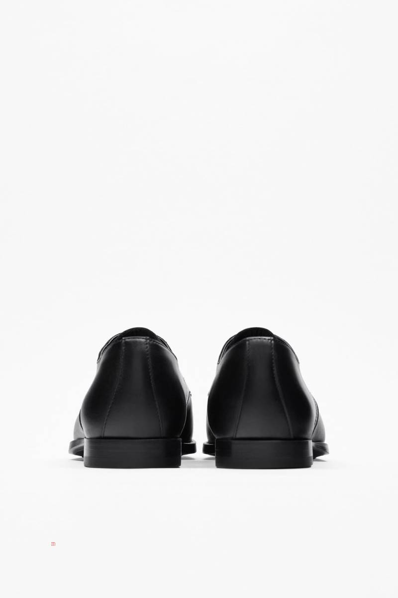 ZARA LEATHER Läderskor Herr Svarta | AJOMV-7450