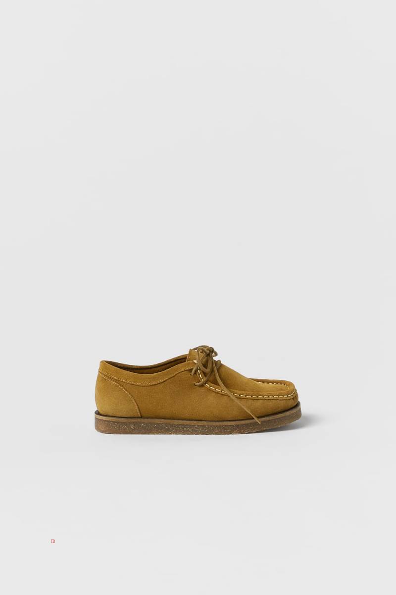 ZARA LEATHER Läderskor Tjej Bruna | WASRM-6073