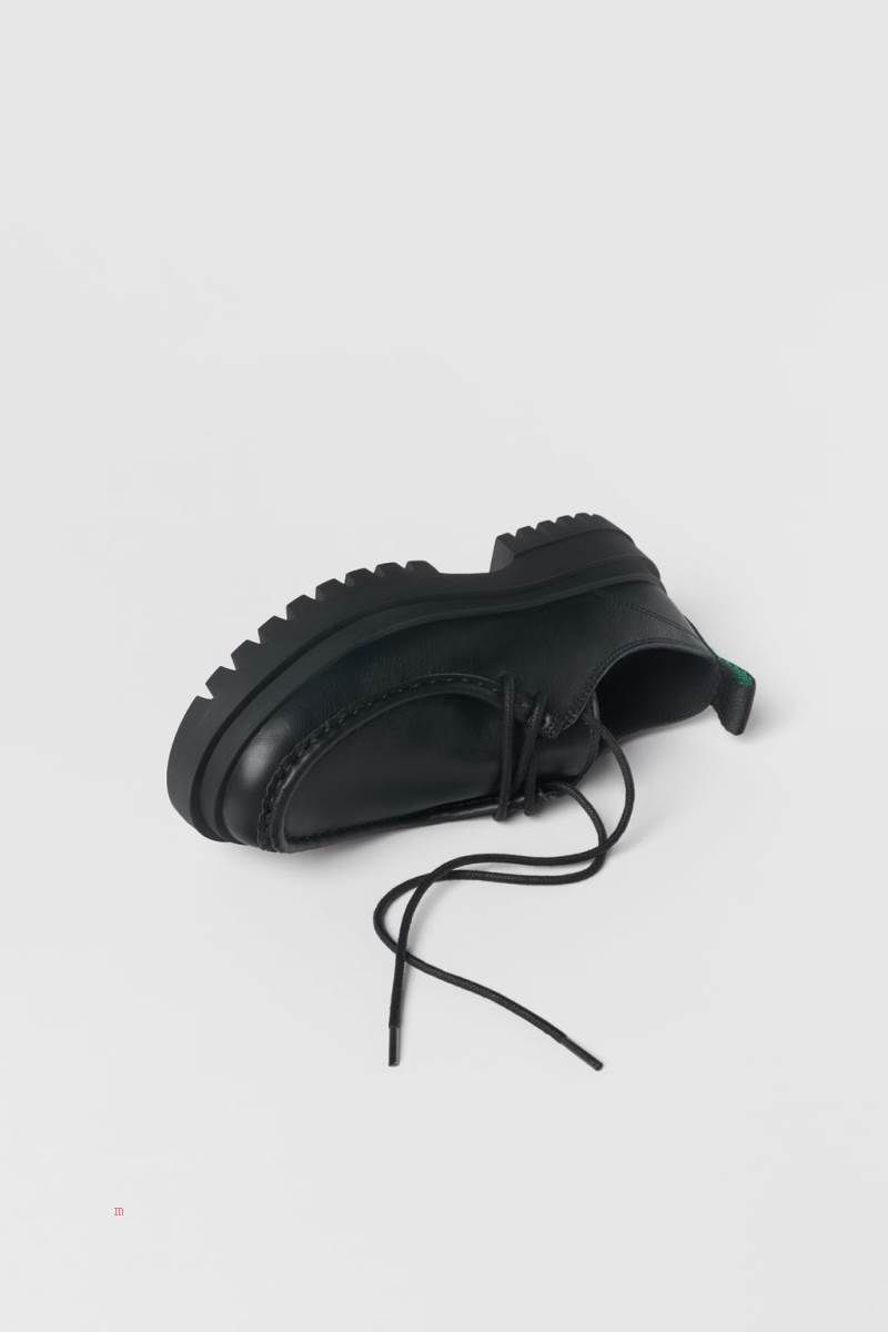 ZARA LEATHER Läderskor Tjej Svarta | FSBGQ-5680