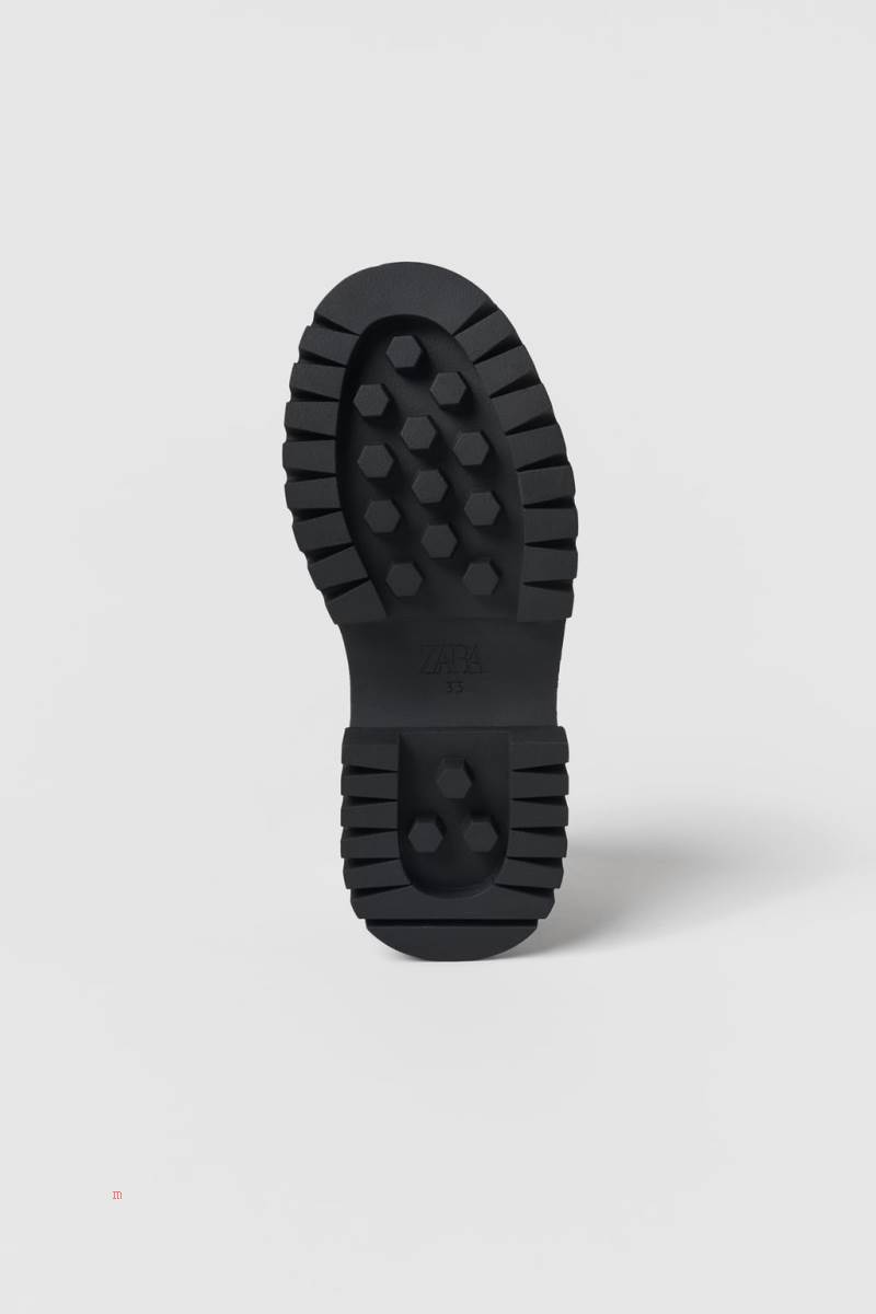 ZARA LEATHER Läderskor Tjej Svarta | FSBGQ-5680