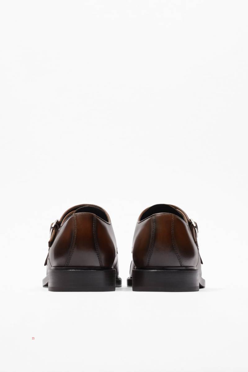 ZARA LEATHER MONK Finskor Herr Bruna | CHABG-5643