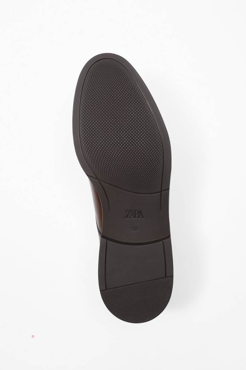 ZARA LEATHER MONK Finskor Herr Bruna | CHABG-5643