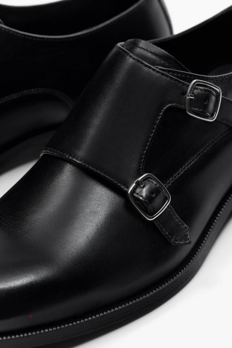 ZARA LEATHER MONK Finskor Herr Svarta | FURTC-9427