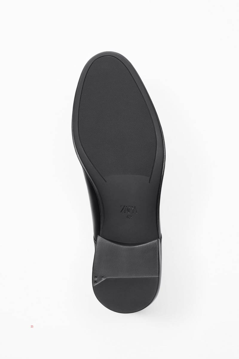 ZARA LEATHER MONK Finskor Herr Svarta | FURTC-9427