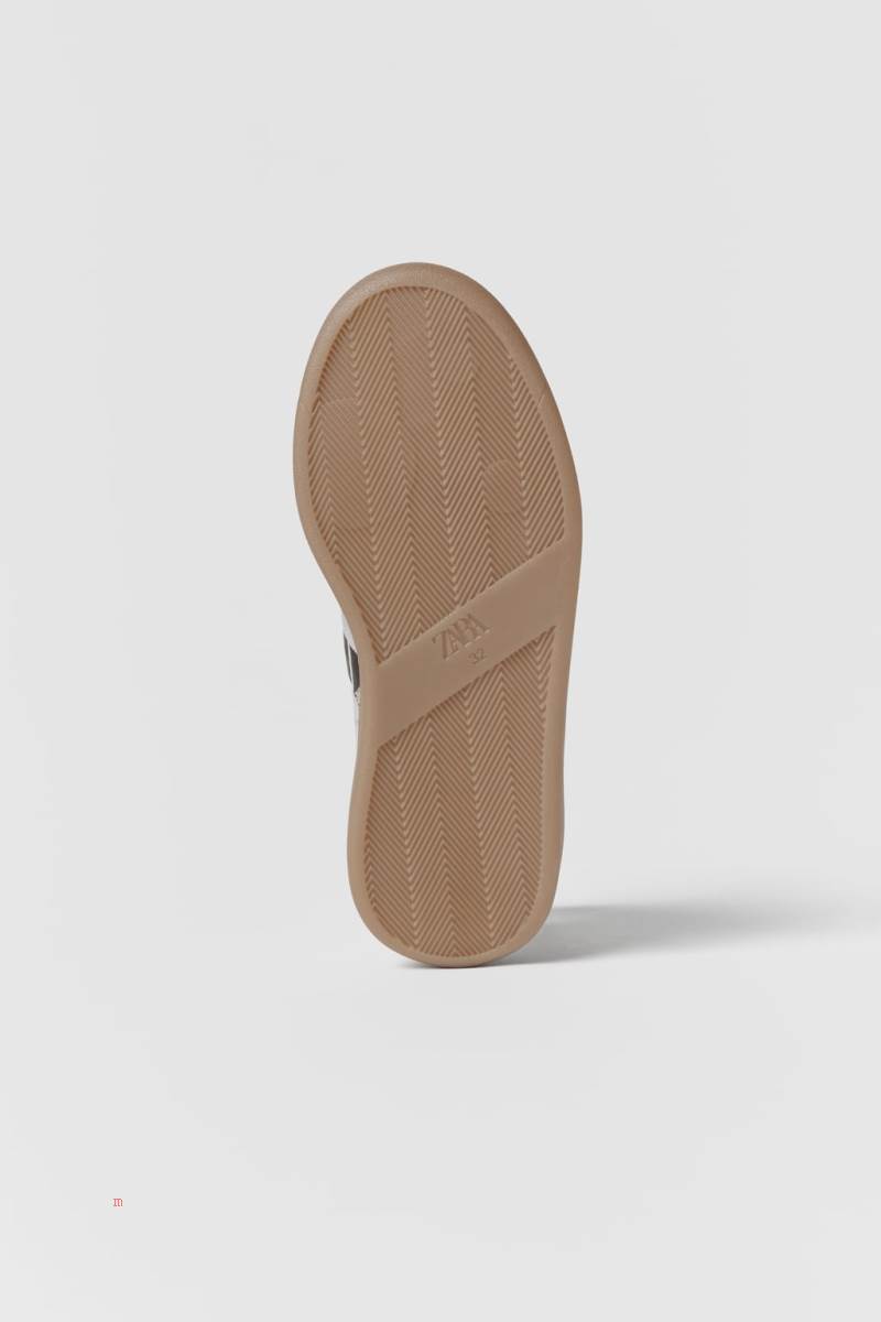 ZARA LEATHER PIECE Sneakers Pojke Vita | VGOJR-9103