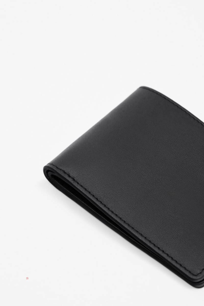 ZARA LEATHER Plånbok Herr Svarta | QLUKN-7028