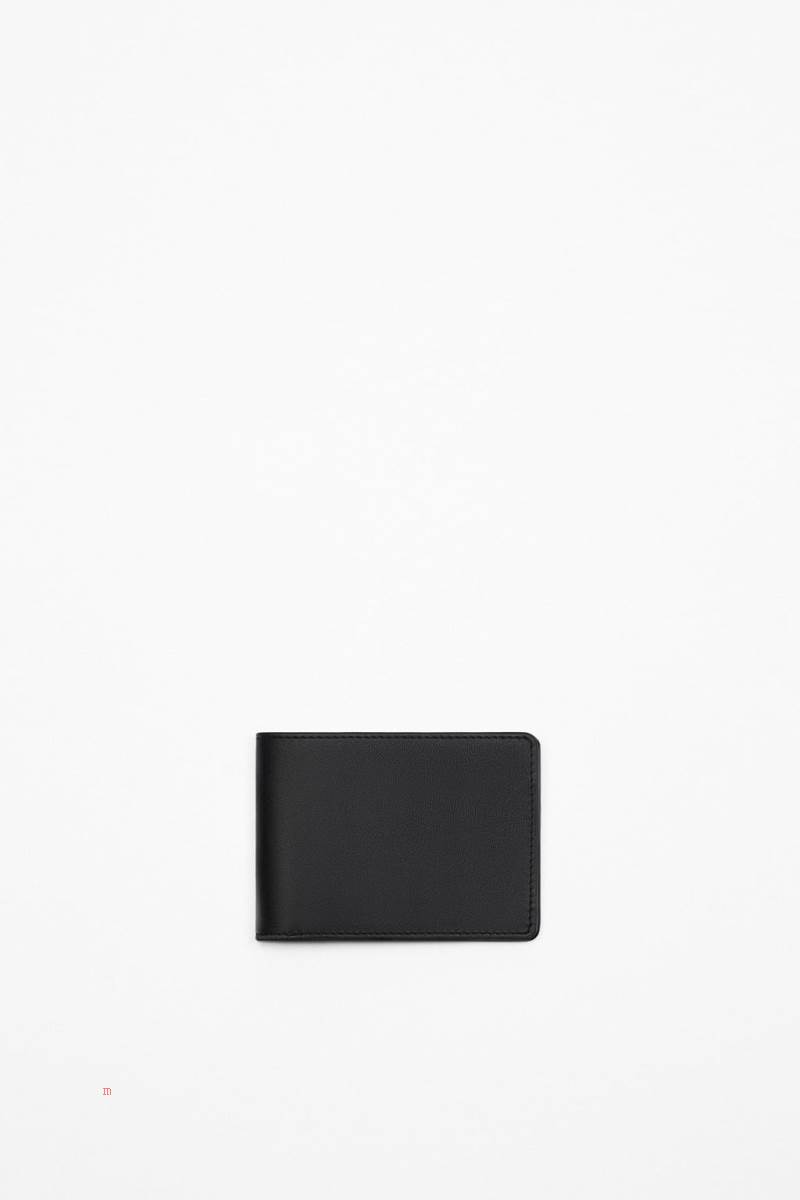 ZARA LEATHER Plånbok Herr Svarta | QLUKN-7028