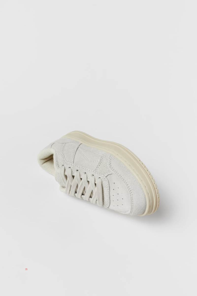 ZARA LEATHER Sneakers Pojke Vita | ZOJMH-4085