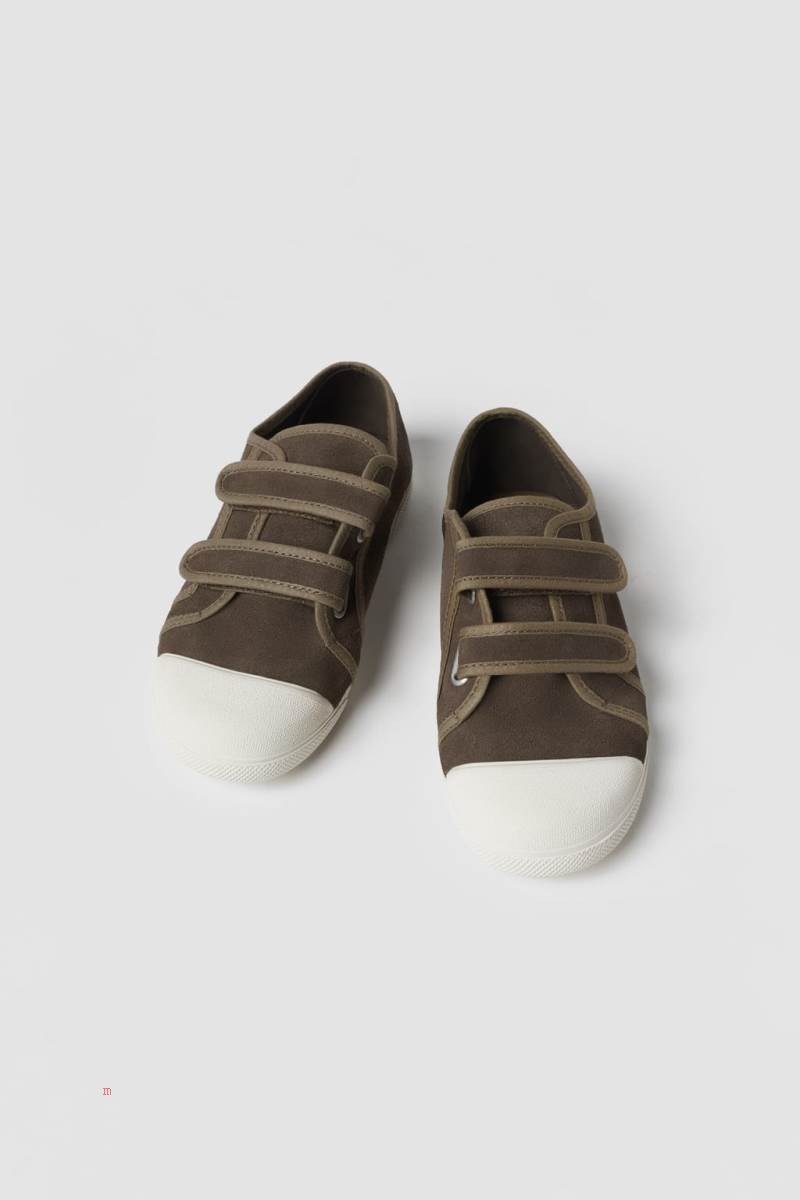 ZARA LEATHER Sneakers Tjej Bruna | ZDUXV-8650