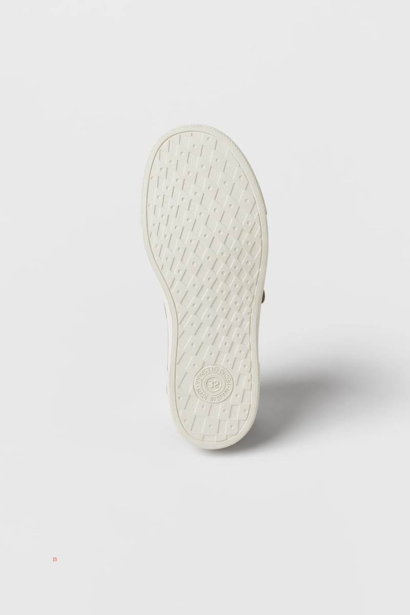 ZARA LEATHER Sneakers Tjej Bruna | ZDUXV-8650