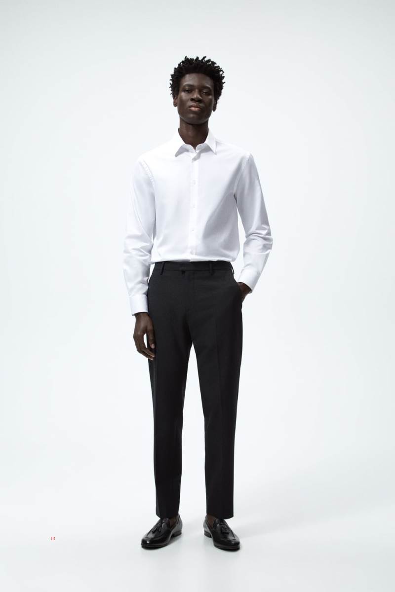 ZARA LEATHER TASSEL Loafers Herr Svarta | PMNOK-7869