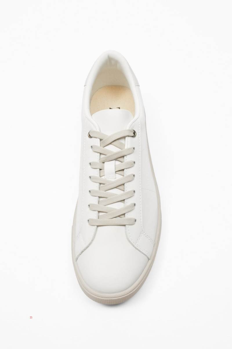 ZARA LEATHER Träningsskor Herr Vita | FVLTQ-4239