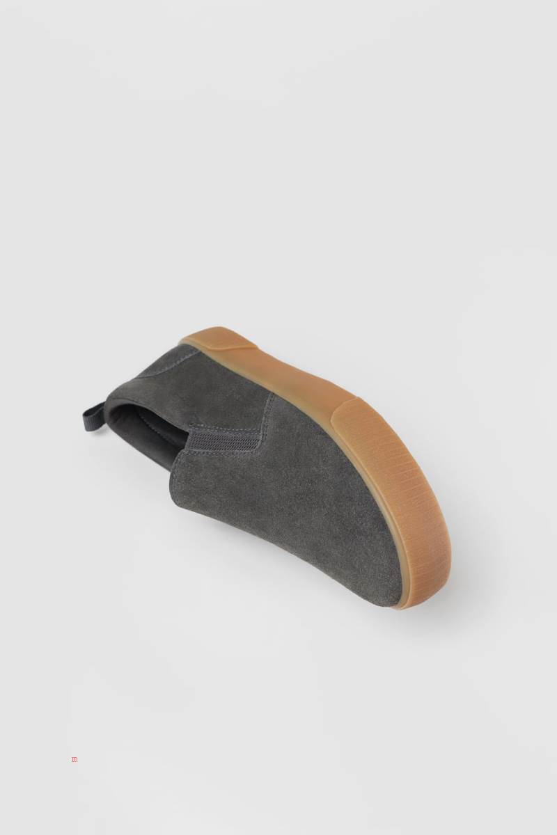 ZARA LEATHER Träningsskor Pojke Grå | ZSILU-9684