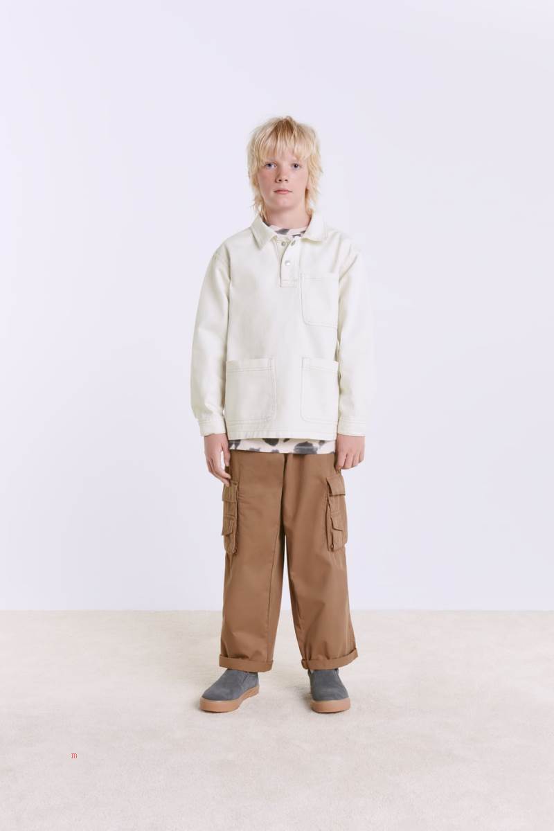 ZARA LEATHER Träningsskor Pojke Grå | ZSILU-9684