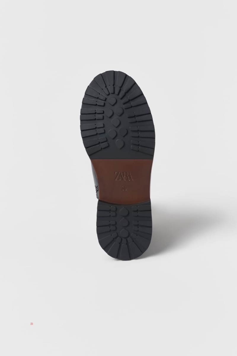 ZARA LEATHER WITH SIDE GORES Ankelboots Tjej Svarta | FTNDI-4809