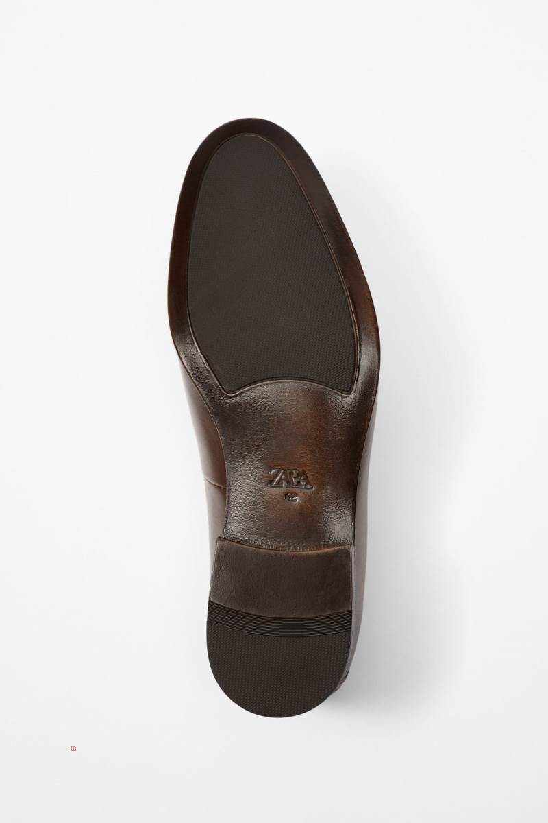 ZARA LEATHER WITH TASSEL Loafers Herr Bruna | YREBP-9827