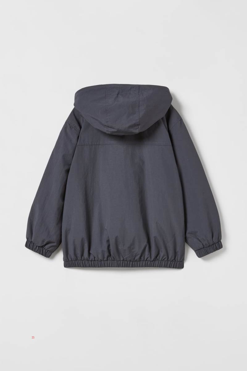 ZARA LIGHTWEIGHT NYLON Jacka Pojke Mörkgrå | DRKXB-6348