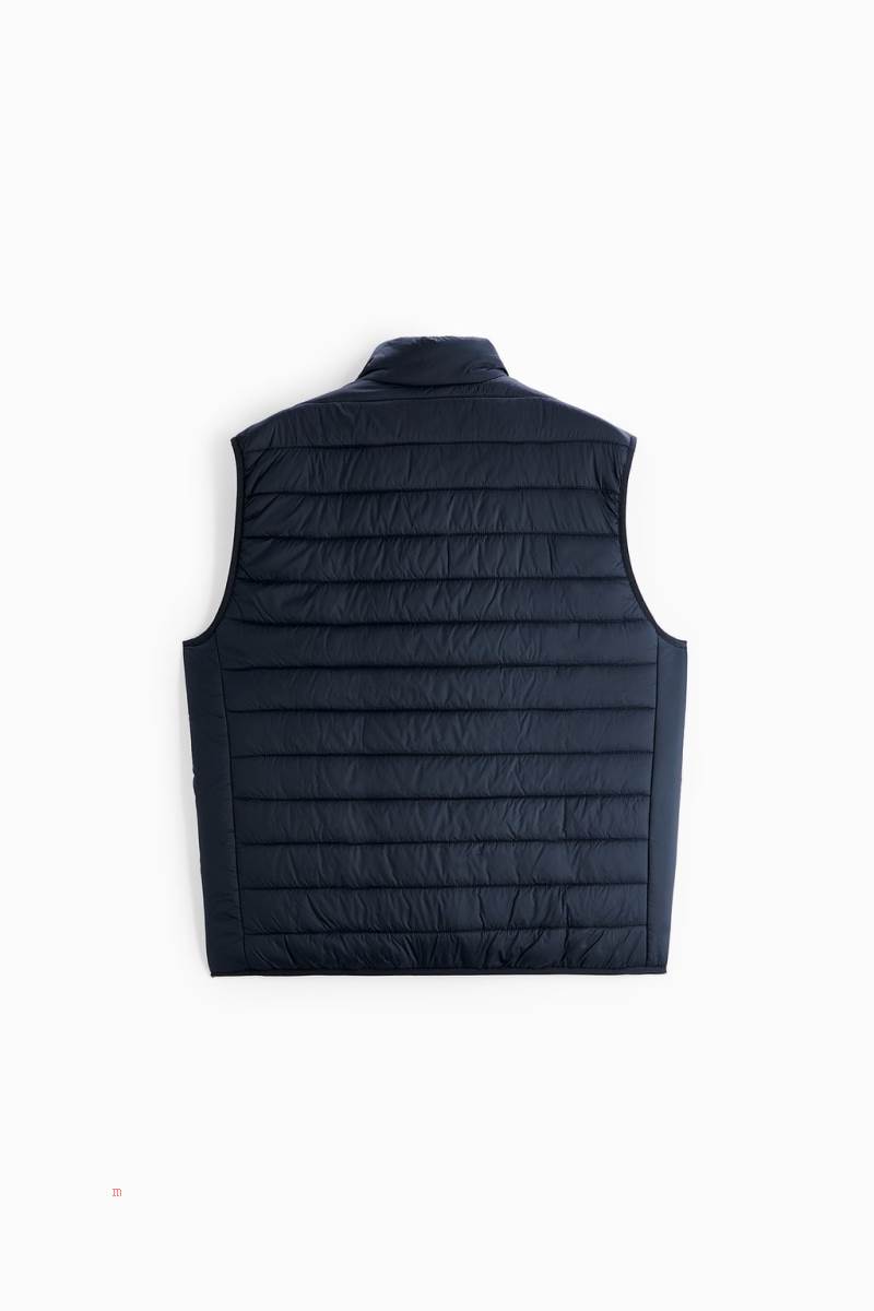 ZARA LIGHTWEIGHT PUFFER Kostym Gilet Herr Marinblå Blå | OGPAV-9605