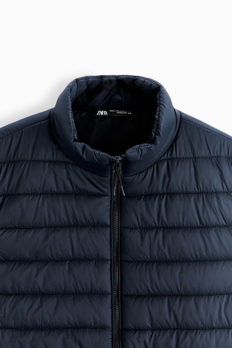 ZARA LIGHTWEIGHT PUFFER Kostym Gilet Herr Marinblå Blå | OGPAV-9605