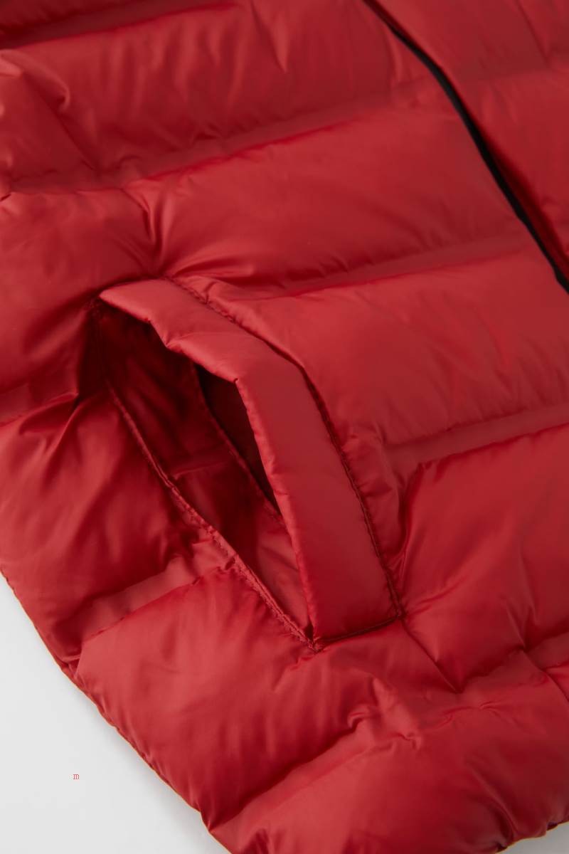 ZARA LIGHTWEIGHT THERMO-SEALED PUFFER Kostym Gilet Pojke Röda | CIMKN-0536