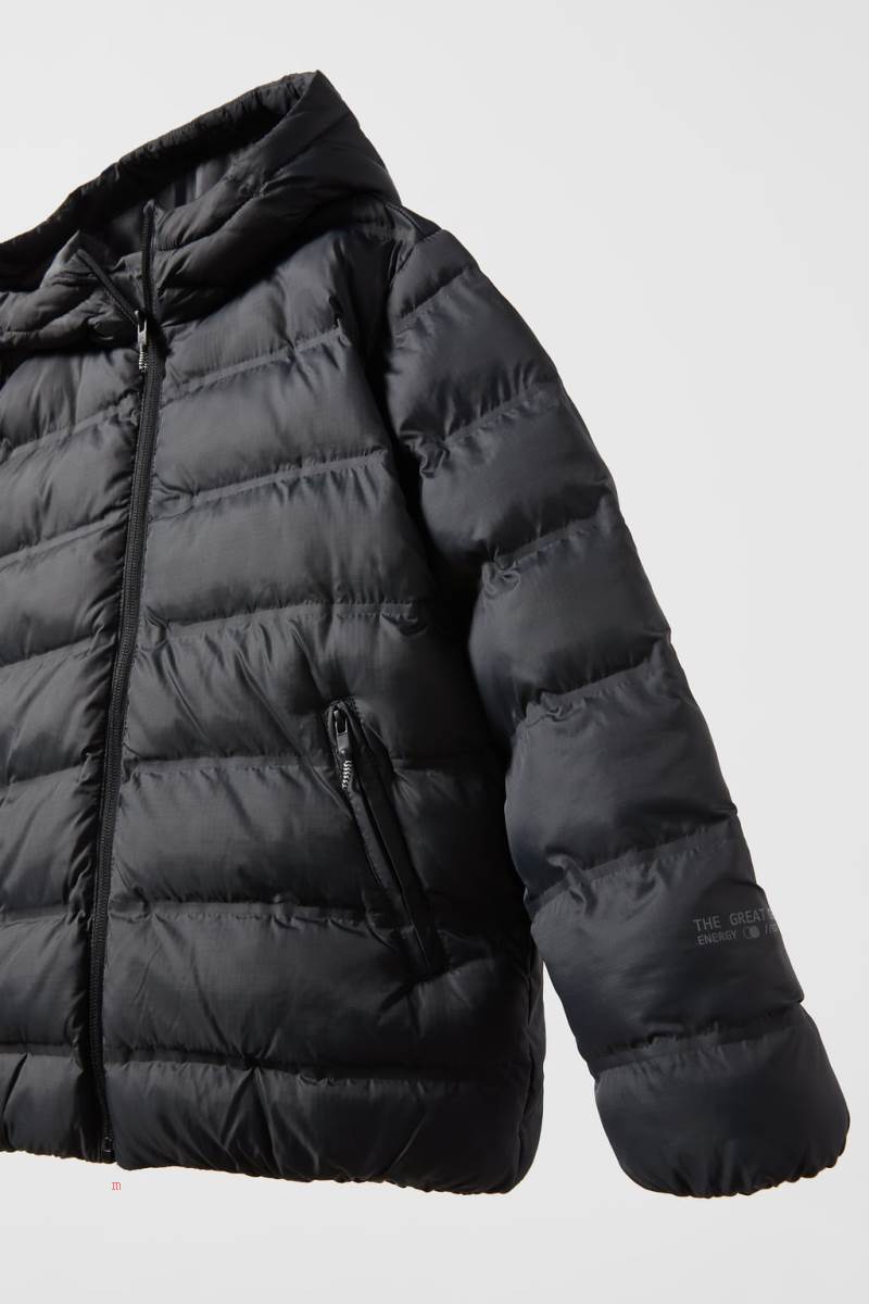 ZARA LIGHTWEIGHT THERMO-SEALED PUFFER WITH RIPSTOP DETAILS Rockar Pojke Grå | MVKGI-6713