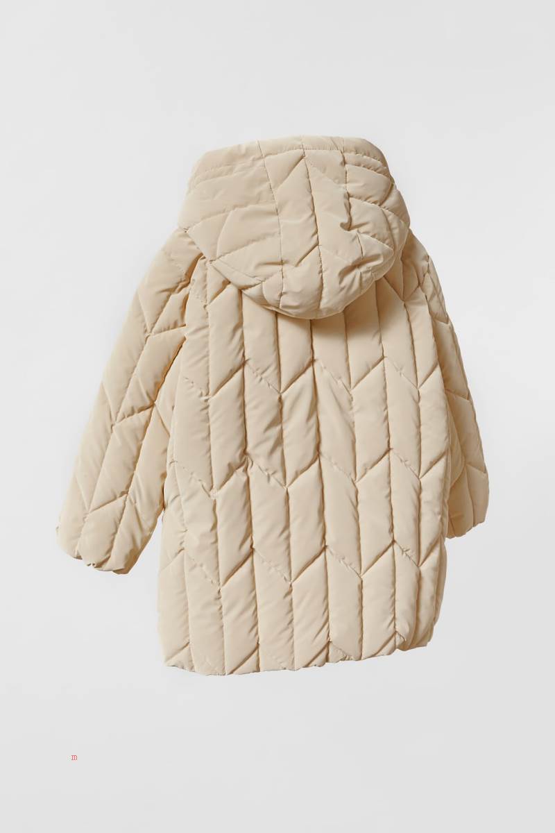 ZARA LIGHTWEIGHT WITH GEOMETRIC QUILTED DETAIL Rockar Tjej Grå Vita | TXKES-0941