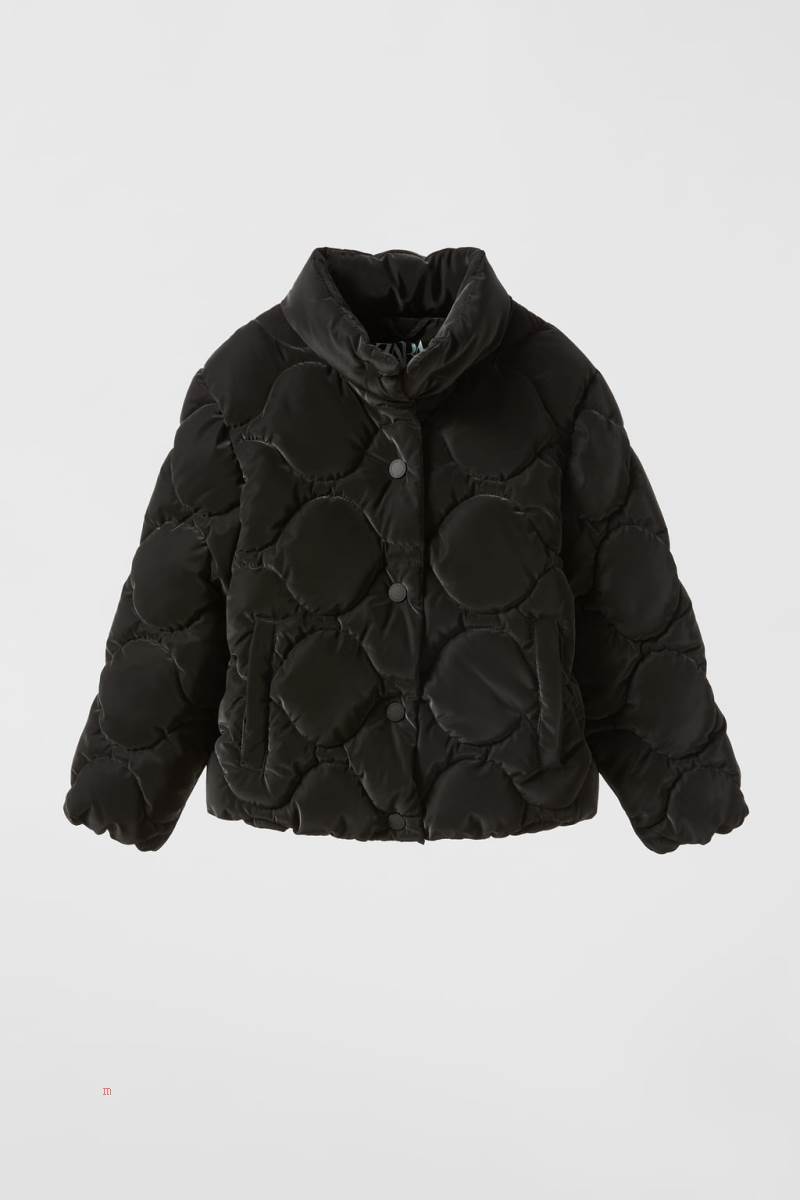 ZARA LIGHT SHORT QUILTED Rockar Tjej Svarta | BZQMO-6235