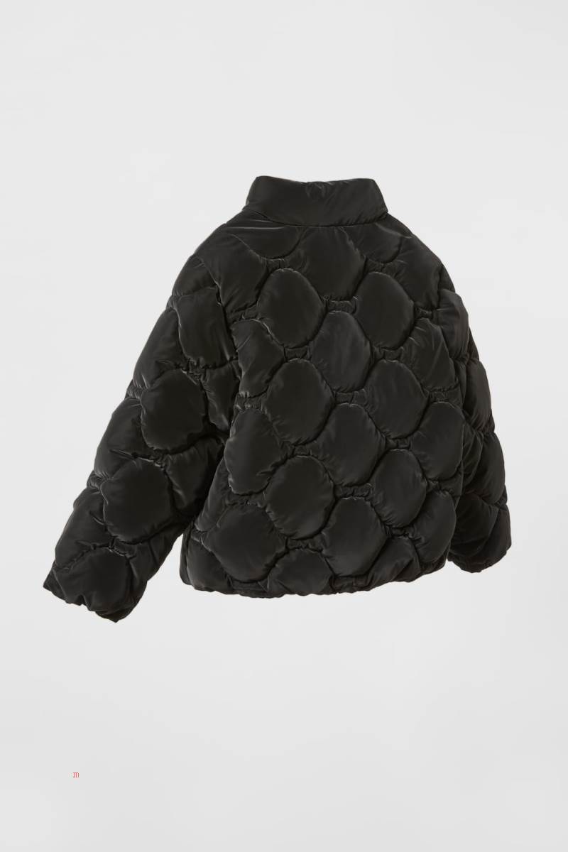 ZARA LIGHT SHORT QUILTED Rockar Tjej Svarta | BZQMO-6235