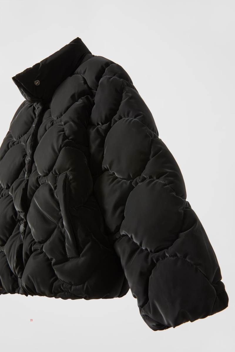 ZARA LIGHT SHORT QUILTED Rockar Tjej Svarta | BZQMO-6235