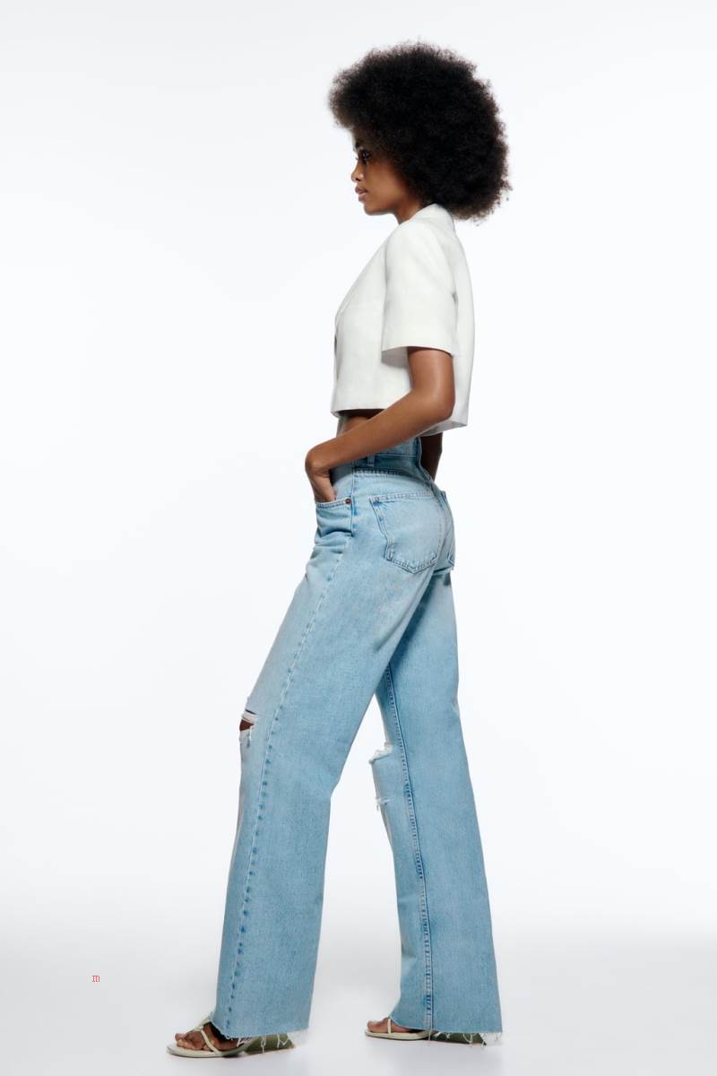 ZARA LINEN BLEND CROPPED Blazers Dam Vita | QEUGR-8925