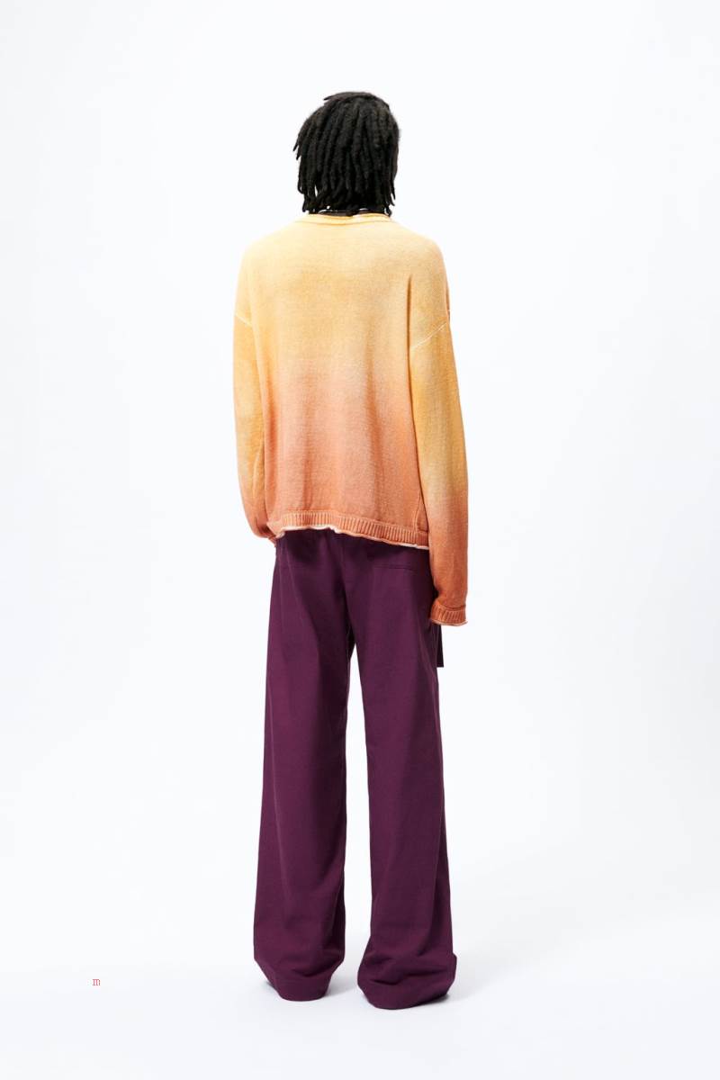 ZARA LINEN Tröjor Herr Orange | GVLKP-3679