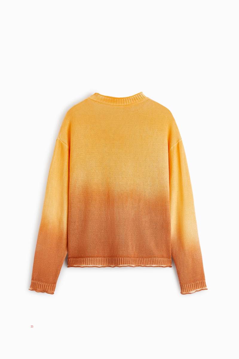 ZARA LINEN Tröjor Herr Orange | GVLKP-3679