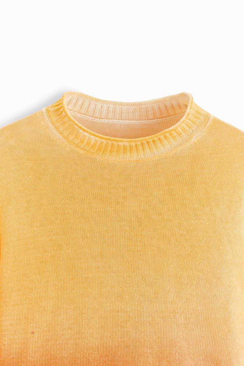 ZARA LINEN Tröjor Herr Orange | GVLKP-3679