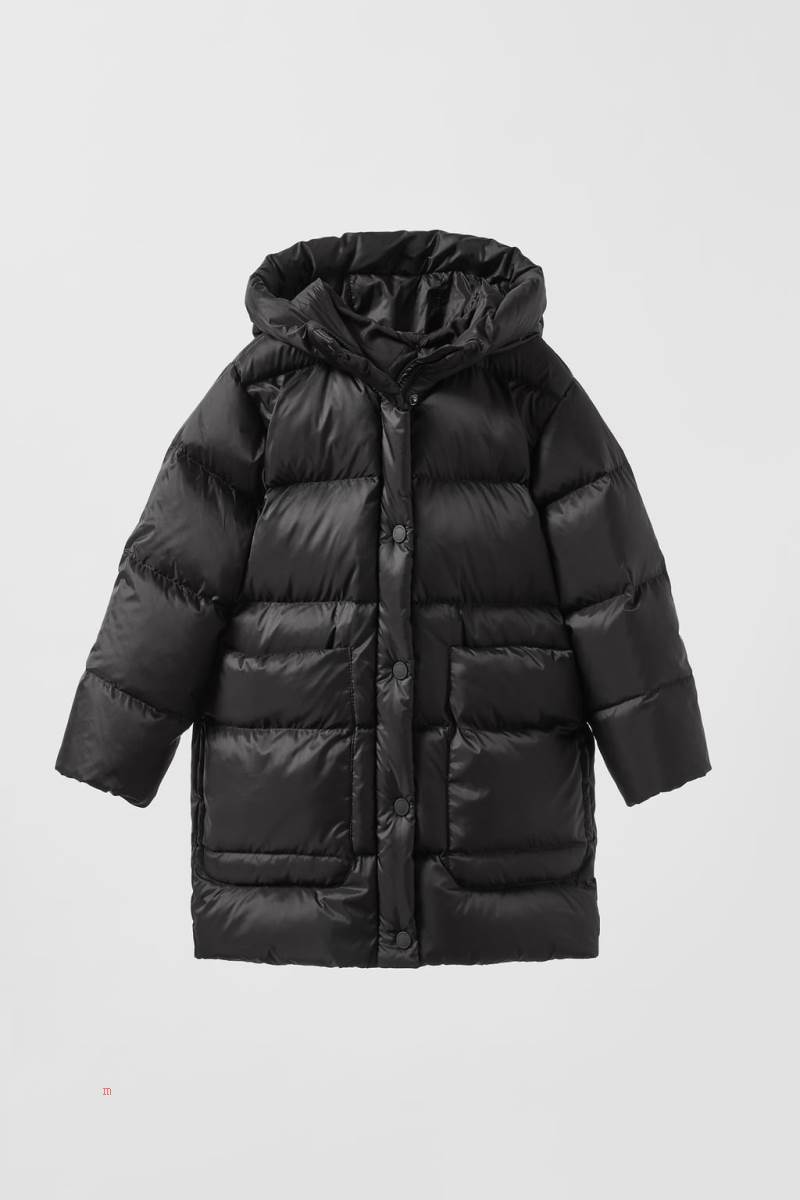 ZARA LONG DOWN Pufferjacka Pojke Svarta | MZWTB-0697