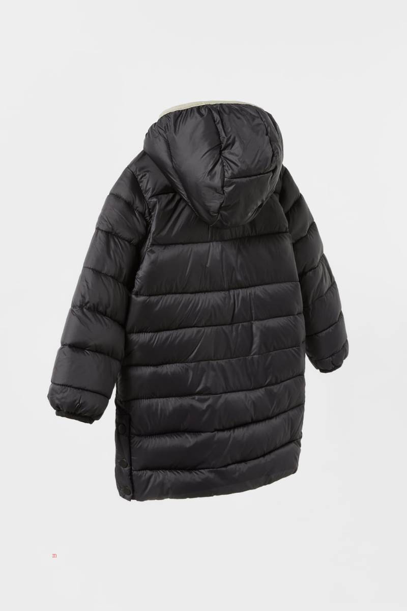 ZARA LONG EXTRA-LIGHT PUFFER Rockar Pojke Svarta | UBMJQ-9684