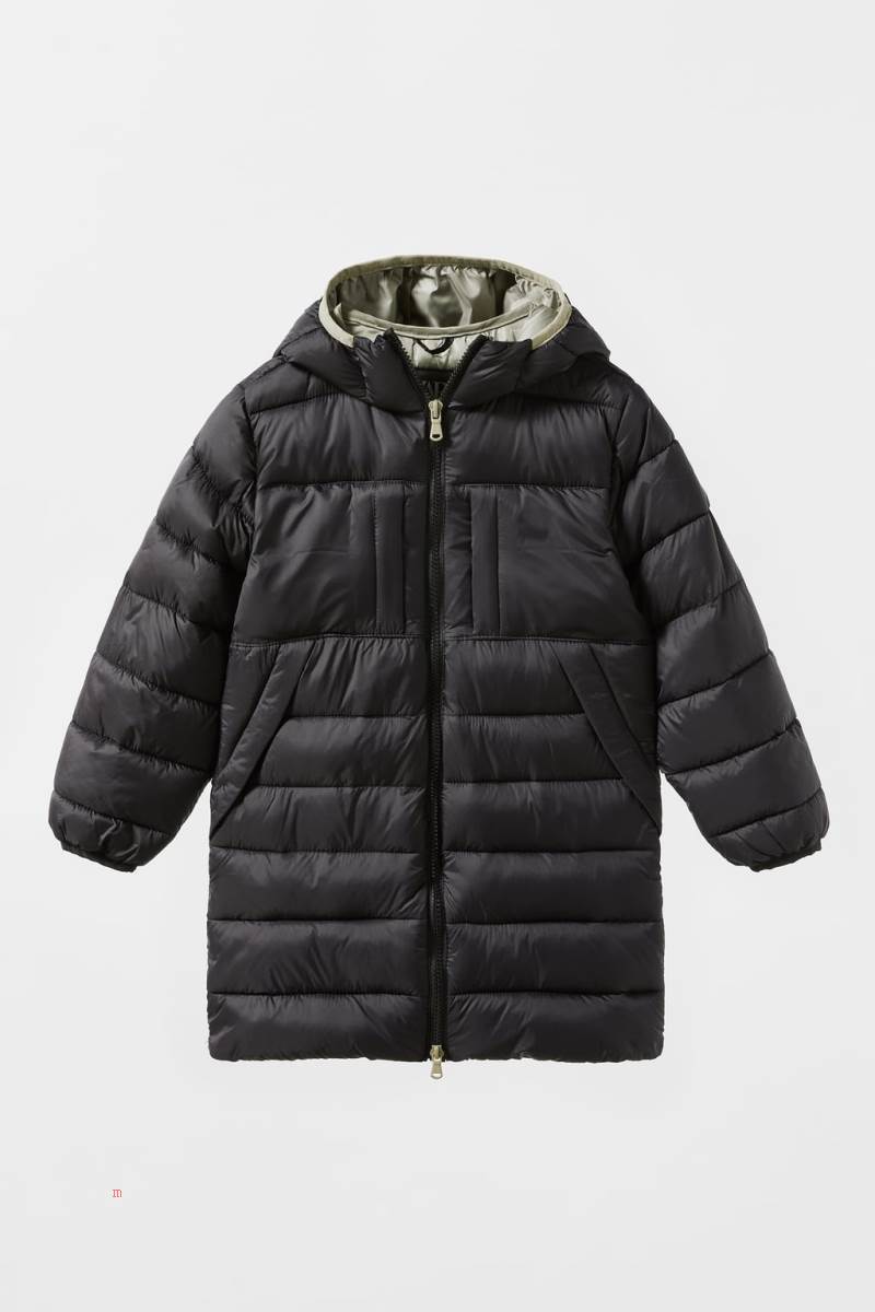 ZARA LONG EXTRA-LIGHT PUFFER Rockar Pojke Svarta | UBMJQ-9684
