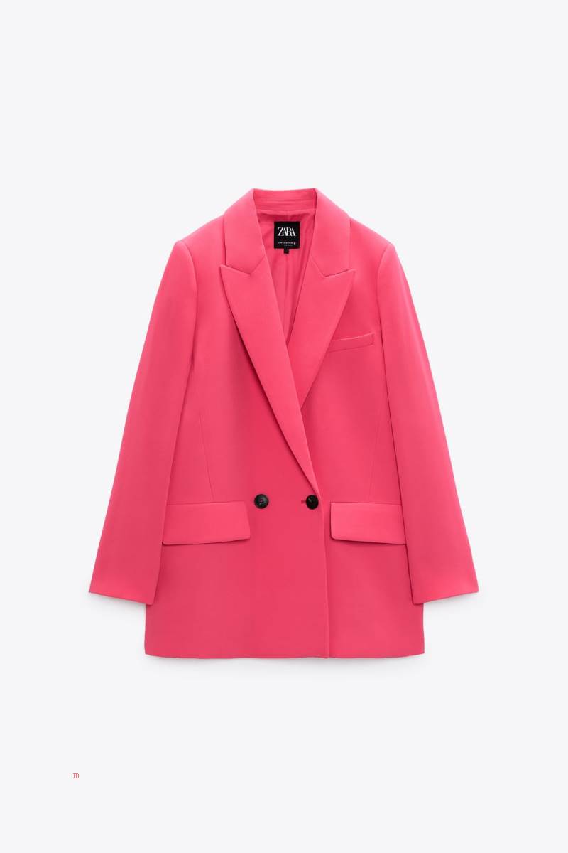 ZARA LONG LOOSE FIT Blazers Dam Rosa | NVPEM-3509