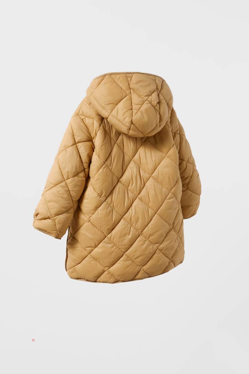 ZARA LONG PUFFER Rockar Tjej Gula | FDZLS-4701