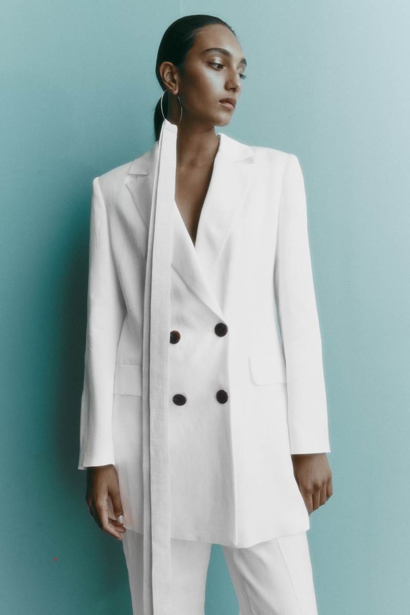 ZARA LONG SATIN Blazers Dam Vita | HMKSA-6508