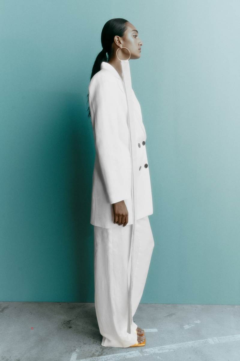 ZARA LONG SATIN Blazers Dam Vita | HMKSA-6508