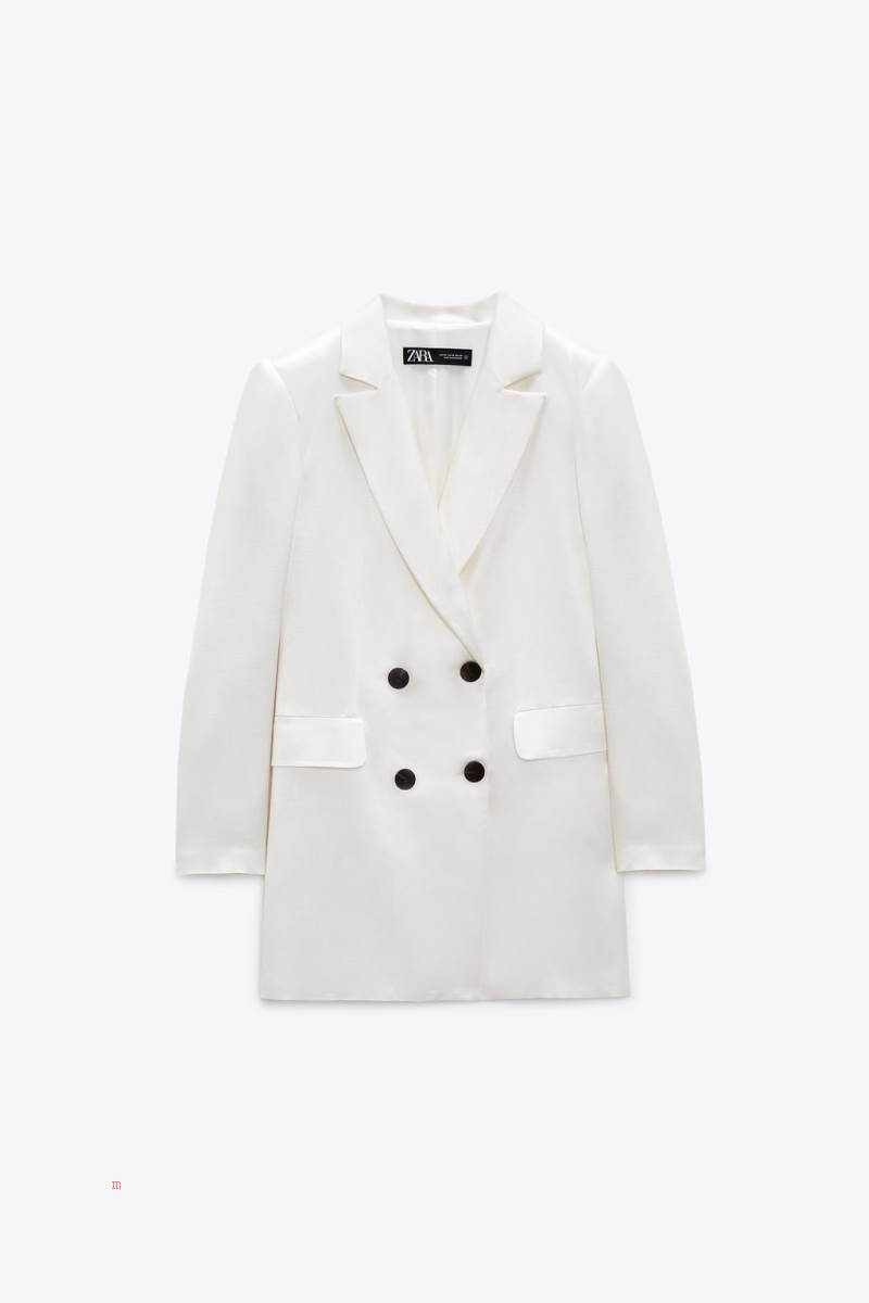 ZARA LONG SATIN Blazers Dam Vita | HMKSA-6508