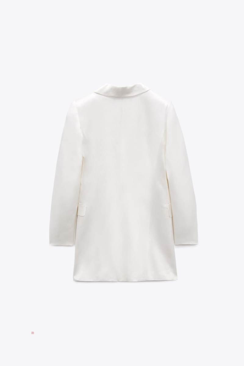 ZARA LONG SATIN Blazers Dam Vita | HMKSA-6508