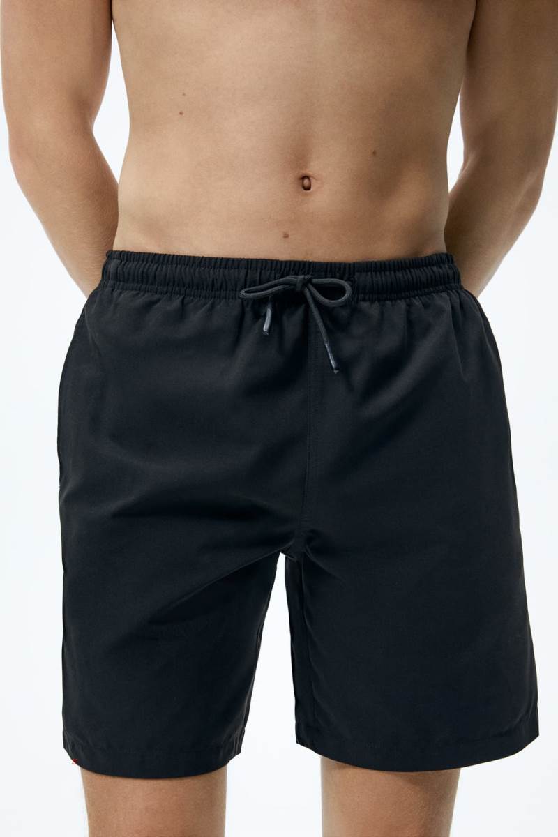 ZARA LONG SWIMMING TRUNKS Badkläder Herr Svarta | ZCSDP-9213