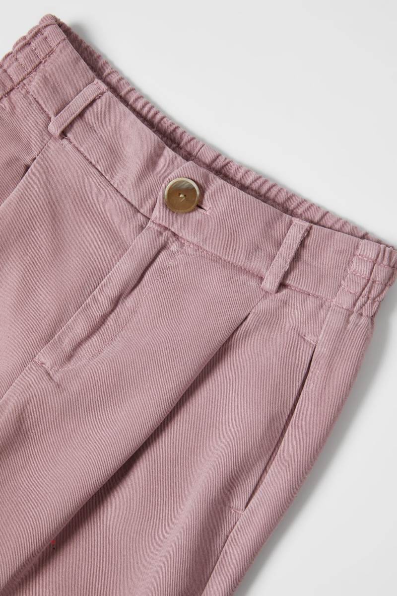ZARA LOOSE-FITTING DARTED Byxor Tjej Rosa | STBED-7254