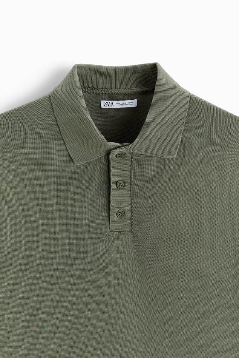 ZARA LYOCELL Piketröja Herr Ljuskhaki | PUCJO-7215