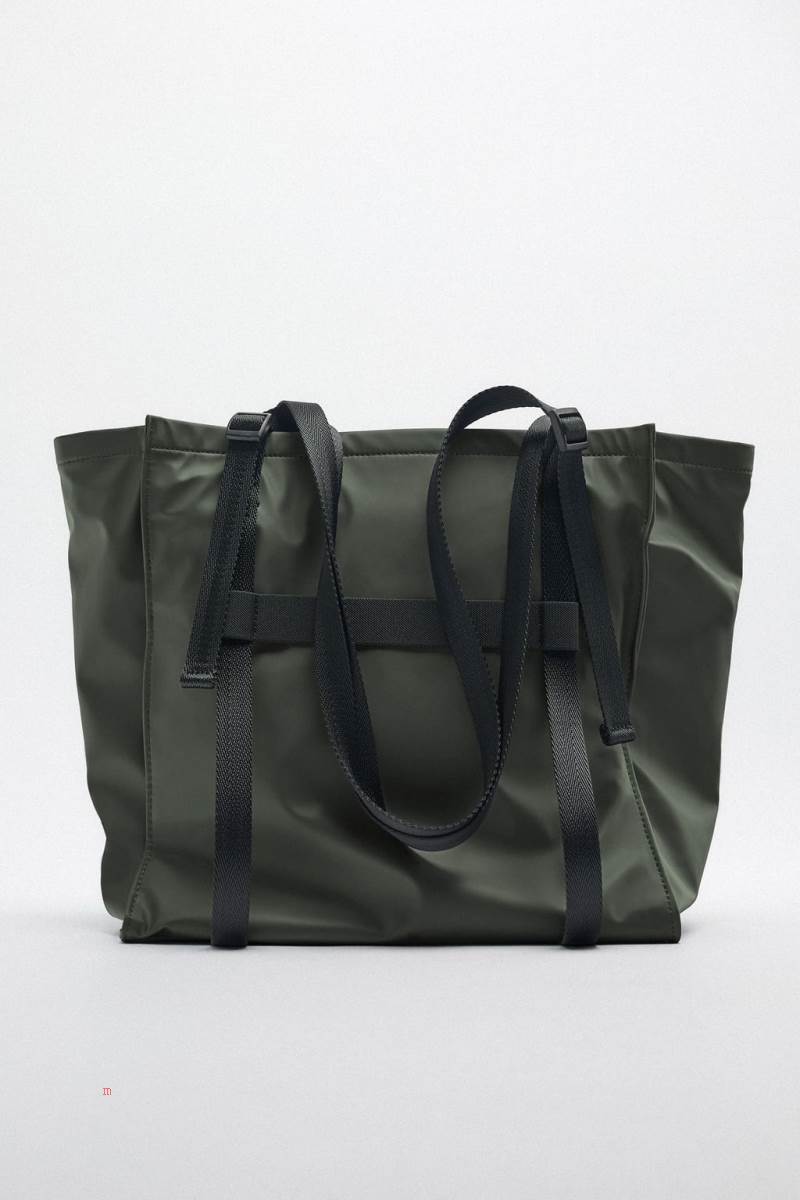 ZARA MATTE-EFFECT Toteväska Dam Khaki Gröna | KWBXN-9746