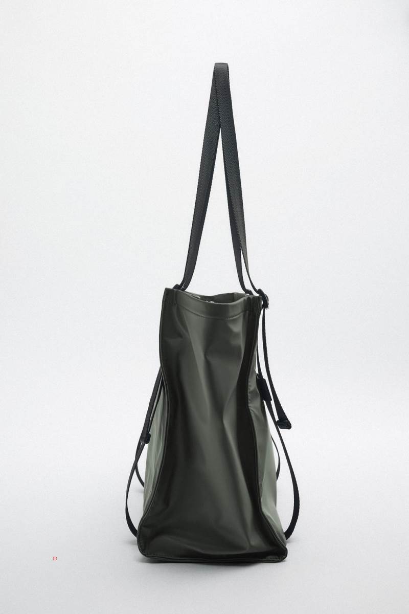 ZARA MATTE-EFFECT Toteväska Dam Khaki Gröna | KWBXN-9746