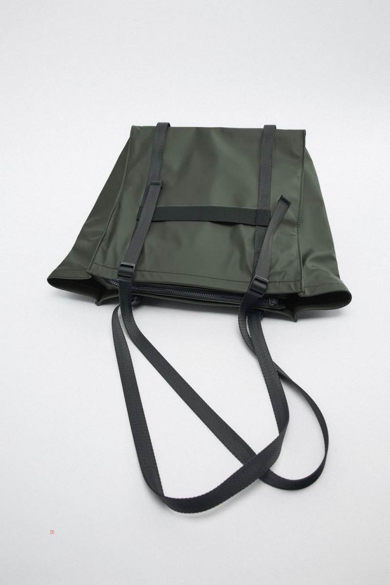 ZARA MATTE-EFFECT Toteväska Dam Khaki Gröna | KWBXN-9746