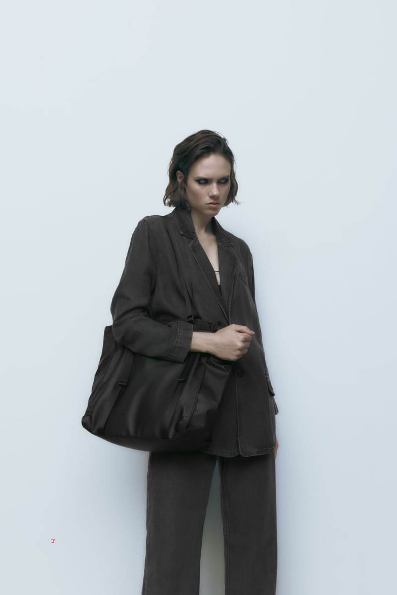 ZARA MATTE-EFFECT Toteväska Dam Svarta | OGAFE-9418